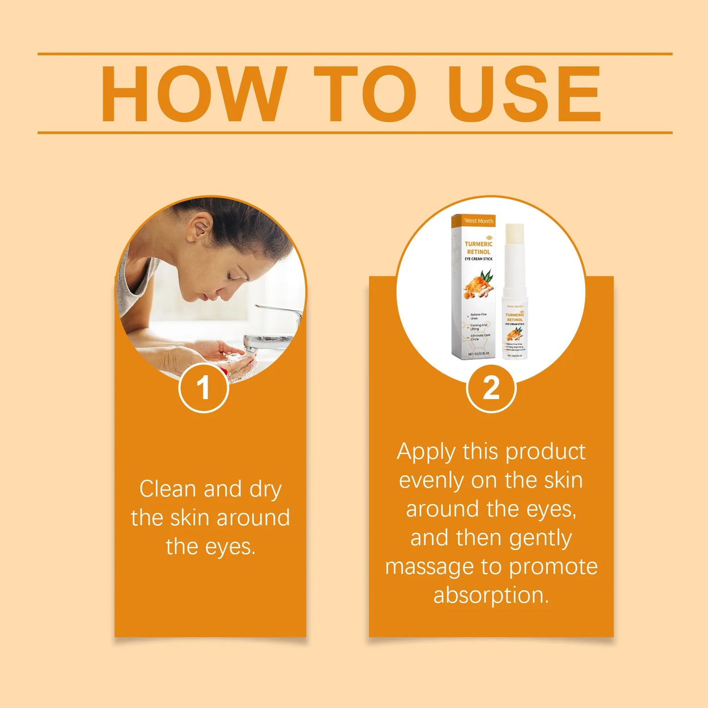 5g Turmeric Retinol Remove Dark Circles Eye Cream