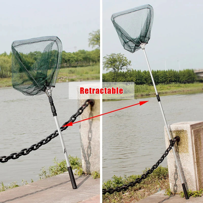 Telescopic Landing Net Folding Fishing Pole Extending