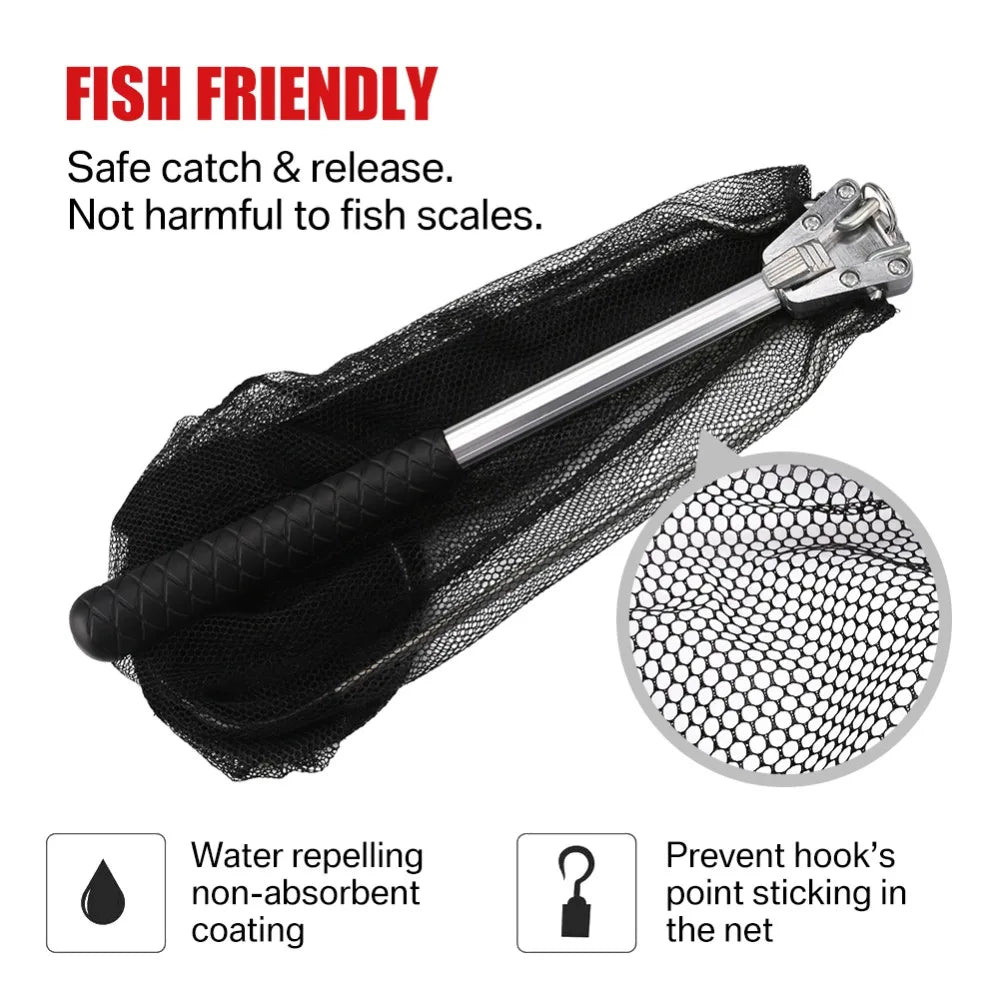 Telescopic Landing Net Folding Fishing Pole Extending