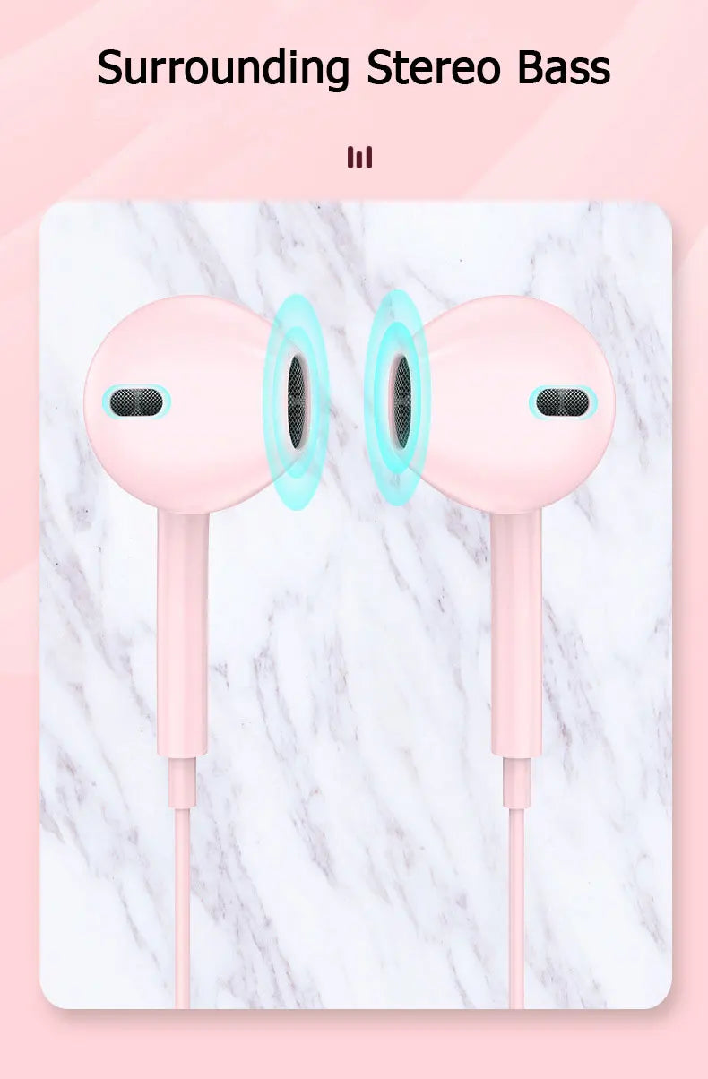 3.5mm Wired Headphones In Ear Headset for Samsung