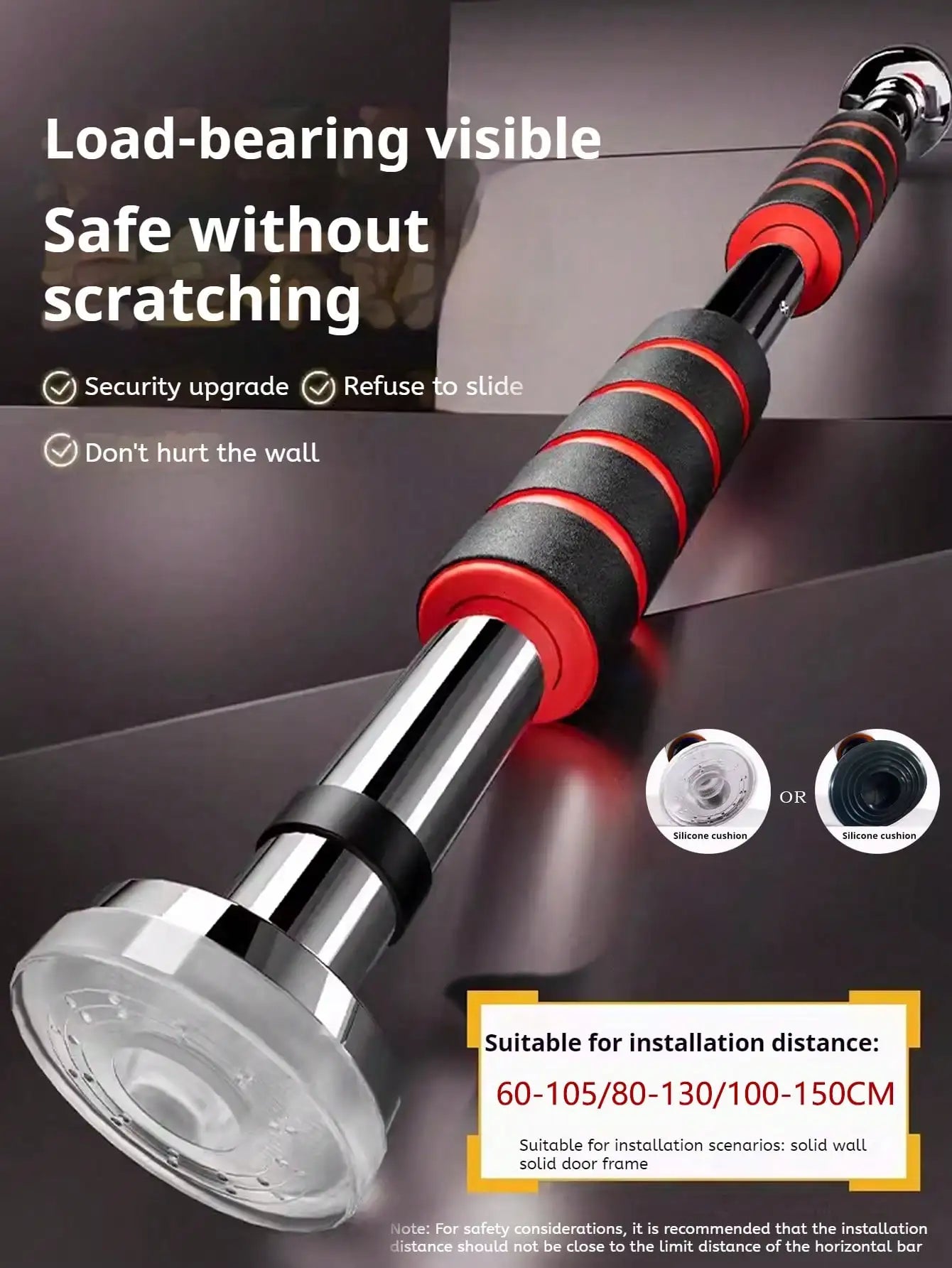 Heavy Duty Telescopic Pull Up Bar Doorway Mounted