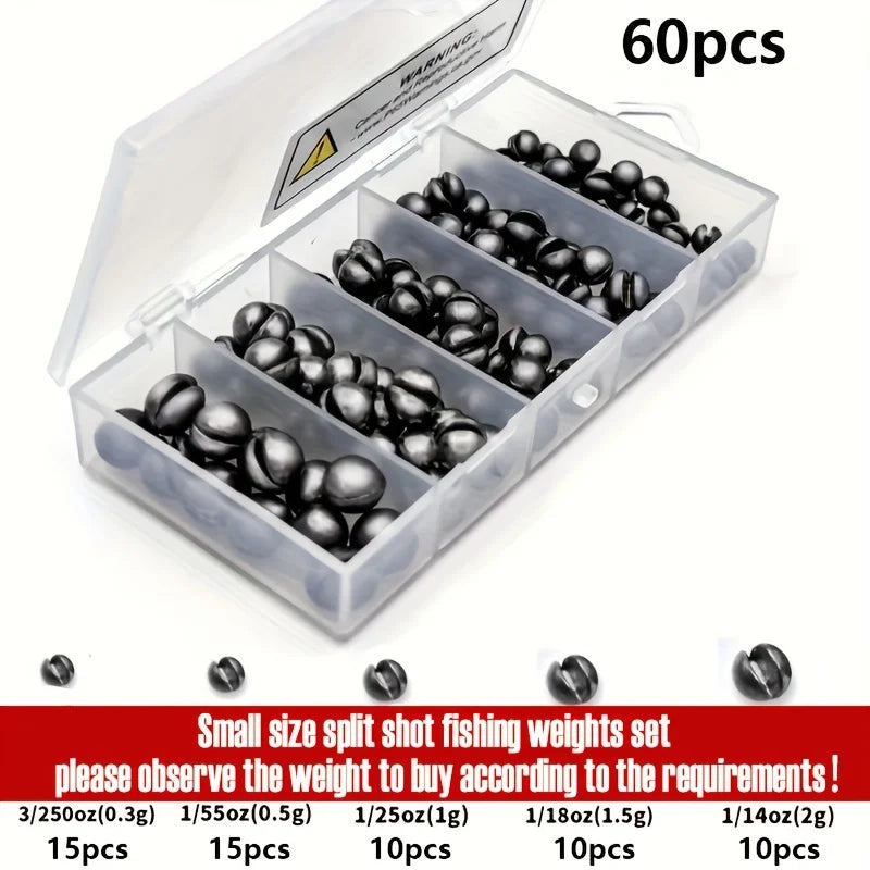 Fishing Weights Kit,Premium Split Shot Sinkers