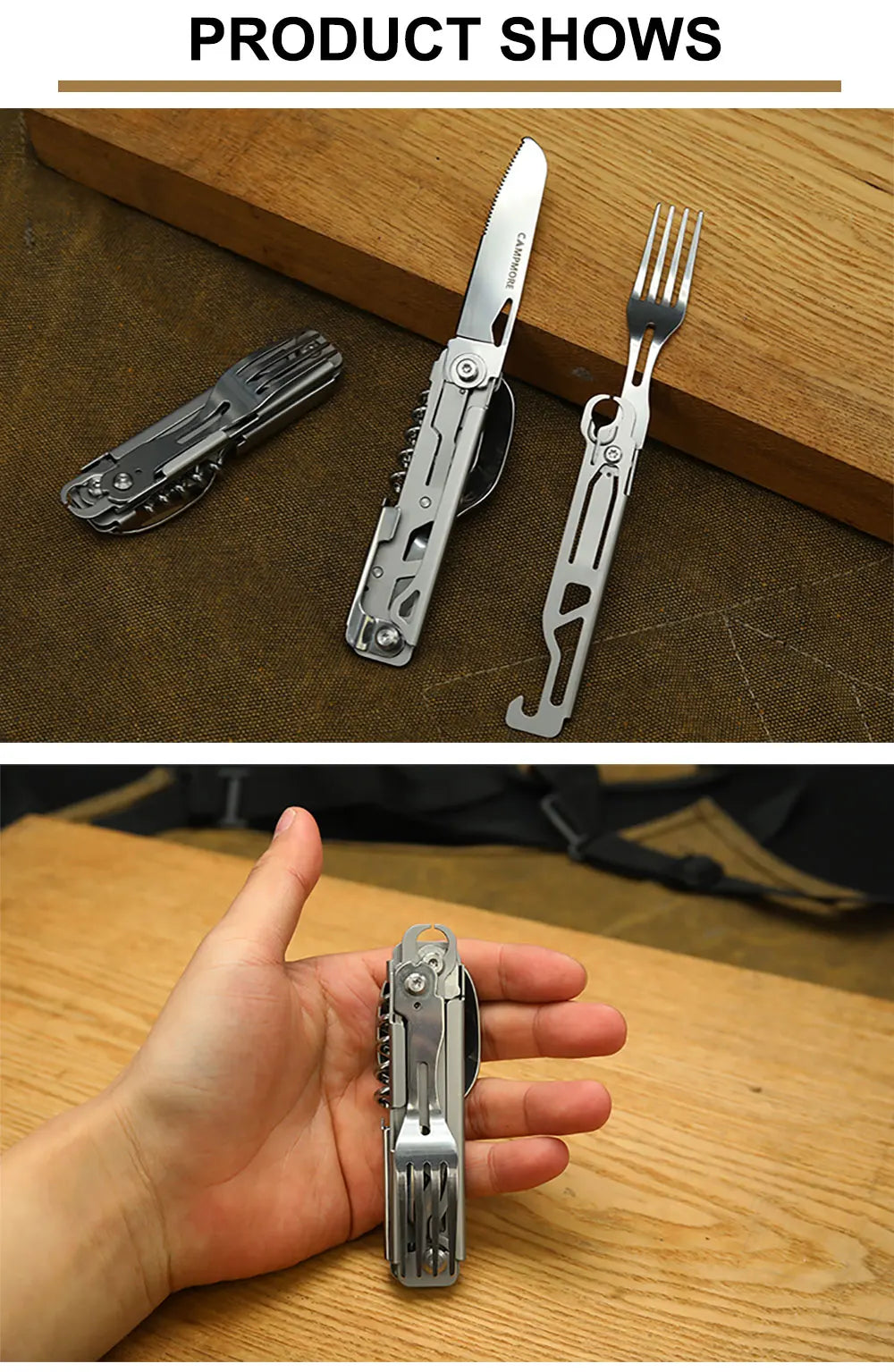 Outdoor Tableware Multi-function Portable Knife Fork Spoon