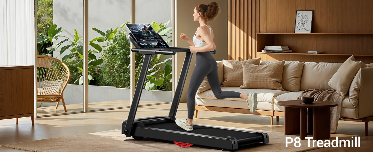 3.0HP Foldable Dual Shock Absorption Home Treadmill