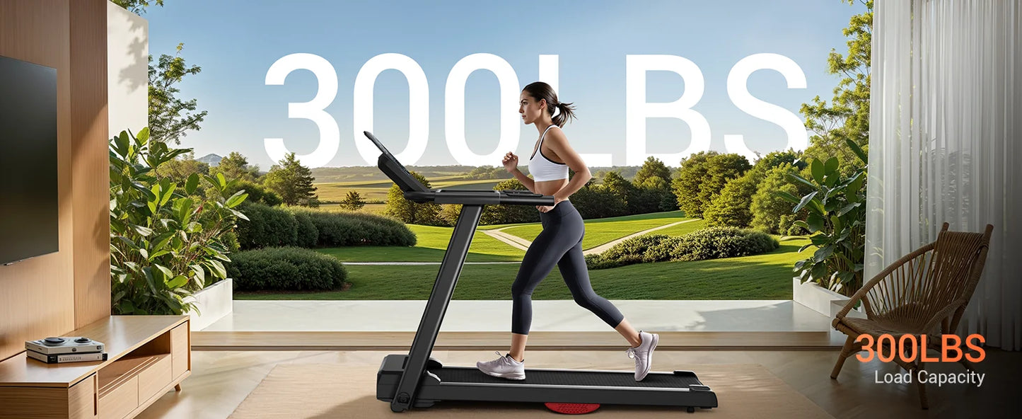 3.0HP Foldable Dual Shock Absorption Home Treadmill