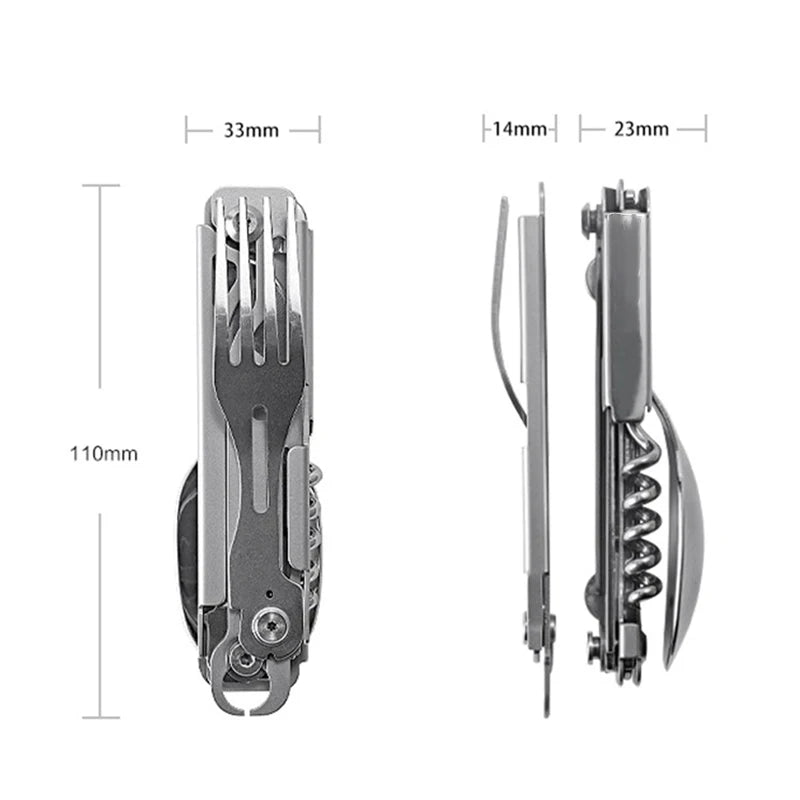 Outdoor Tableware Multi-function Portable Knife Fork Spoon