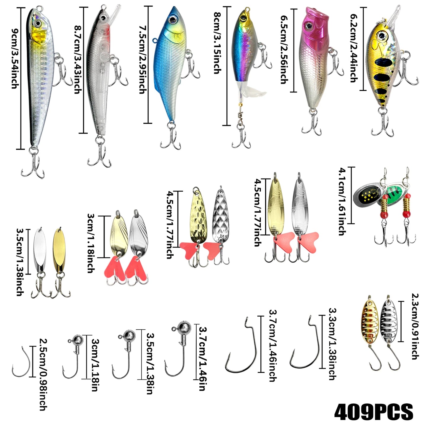 Fishing Lure Kit For Trout/Pike/Bass
