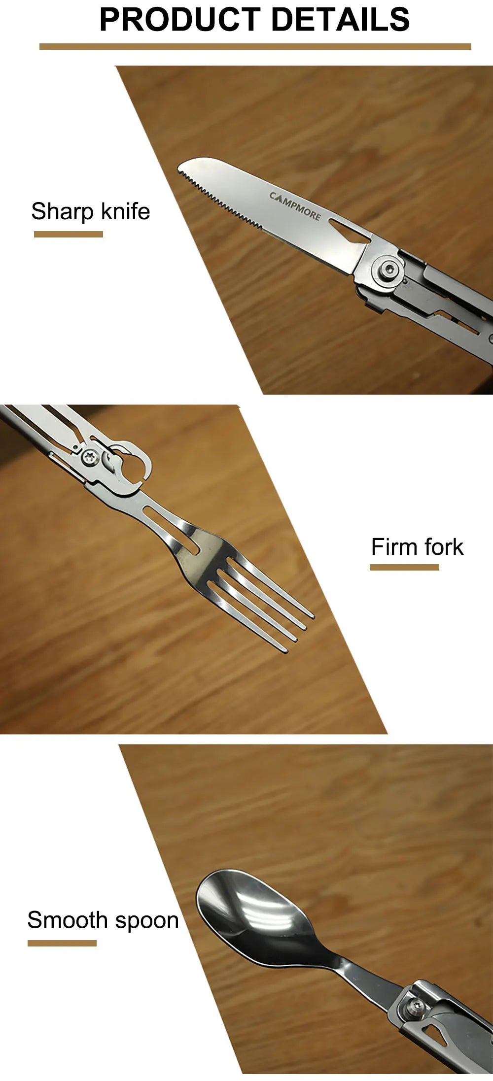 Outdoor Tableware Multi-function Portable Knife Fork Spoon