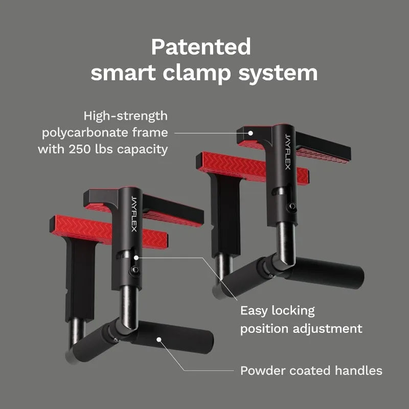 Jayflex CrossGrips Compact Pull Up Bar Pull Up Bar Door Frame Work from Home Fitness Adjustable Door Frame Pullup Bar Handles