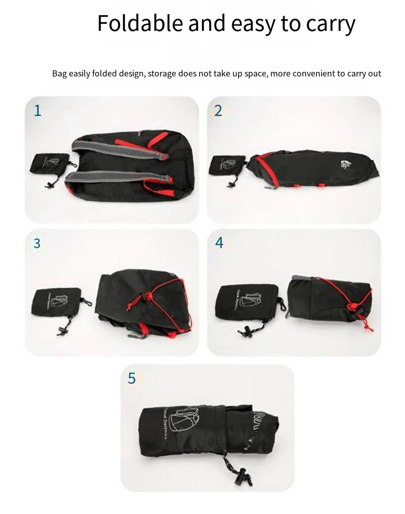 Multifunctional Outdoor Folding Backpack High Density Lightweight