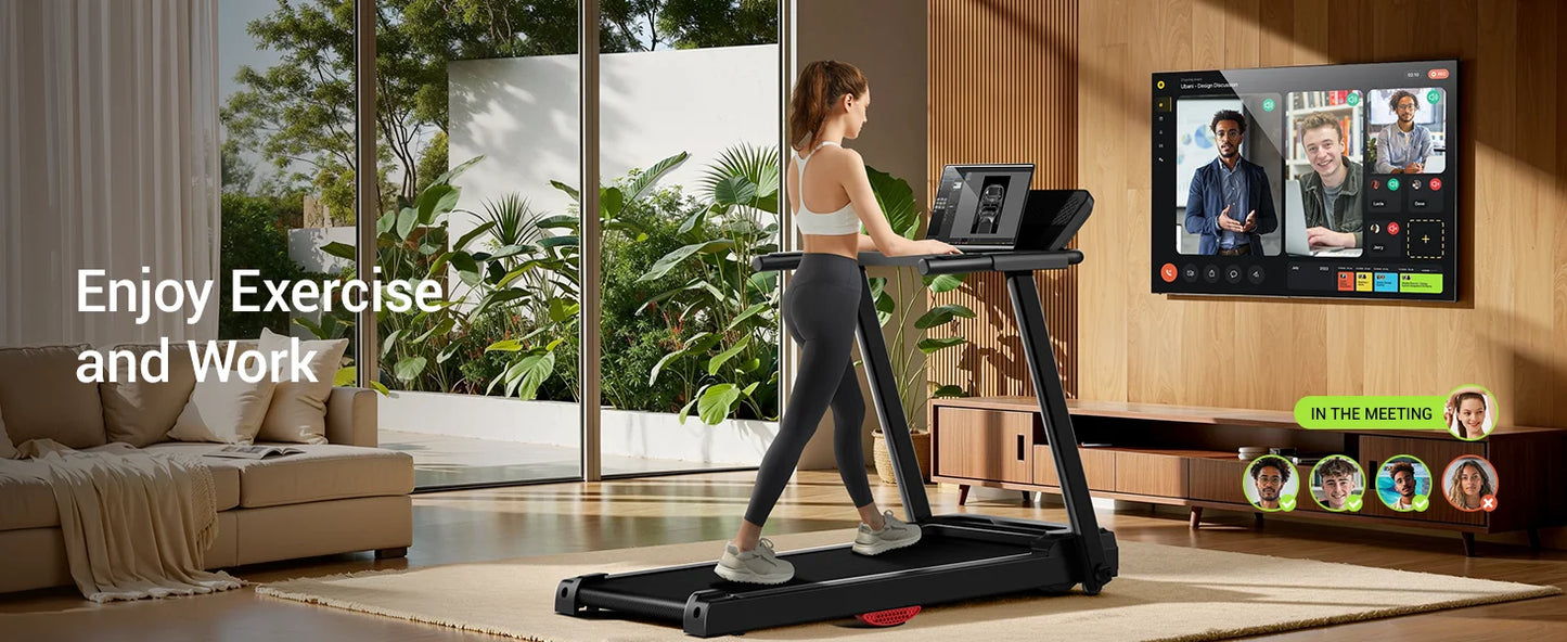 3.0HP Foldable Dual Shock Absorption Home Treadmill