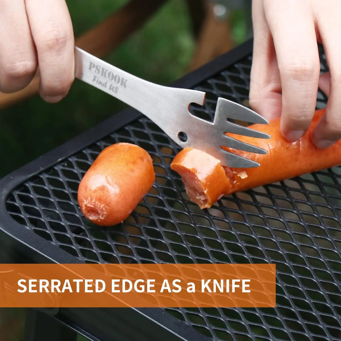 5-in-1 Utility Tactical Spork, Stainless Steel Spoon & Bottle Opener