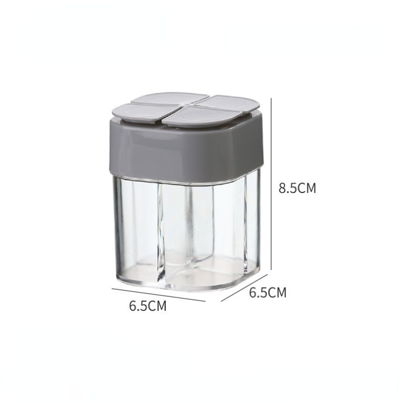 4 in 1 camping seasoning jar with lid transparent spice dispenser