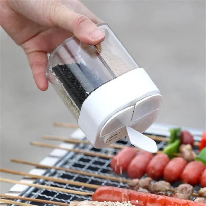 4 in 1 camping seasoning jar with lid transparent spice dispenser