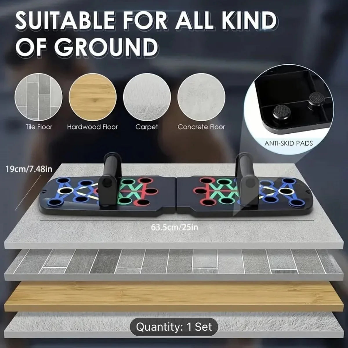 Solid Push Up Board Home Workout Equipment Multi-Functional Pushup