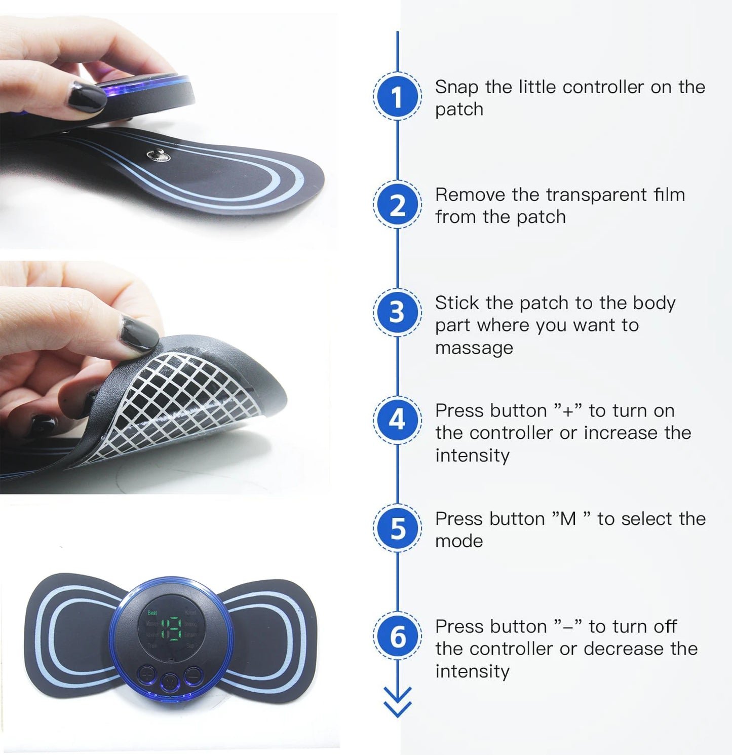 Portable Massage Foot Pad Massage Patch Massage Pen Cervical Neck