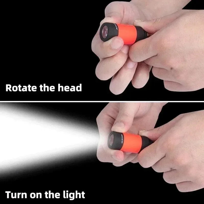 Led micro pocket flashlight portable USB rechargeable