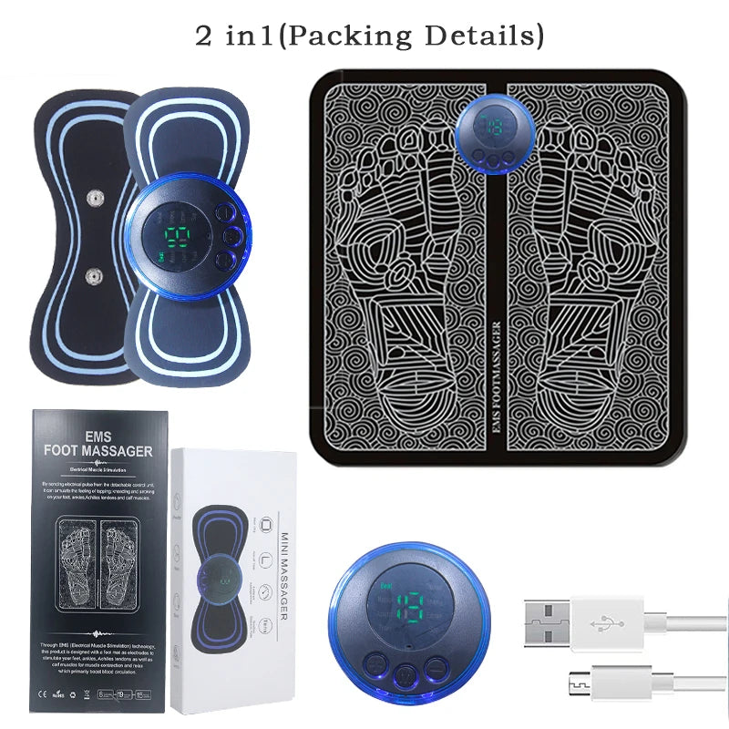 Portable Massage Foot Pad Massage Patch Massage Pen Cervical Neck