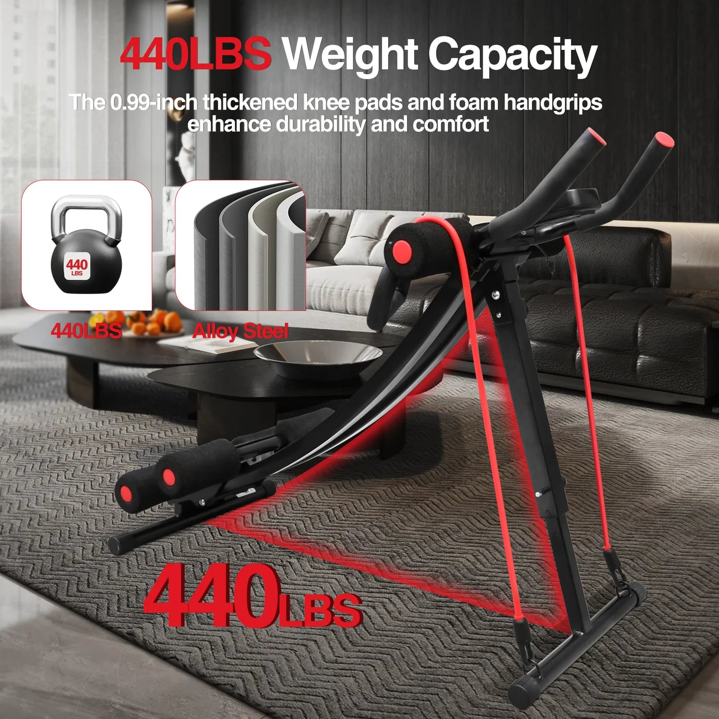 Foldable Ab Machine for Home Gym