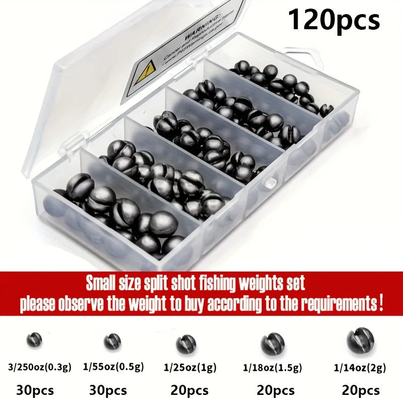Fishing Weights Kit,Premium Split Shot Sinkers