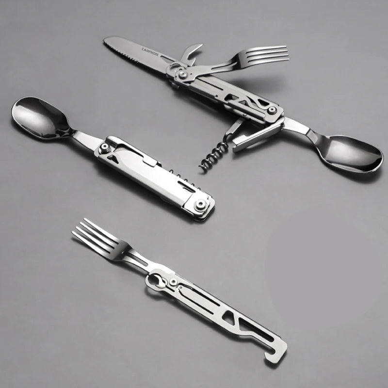 Outdoor Tableware Multi-function Portable Knife Fork Spoon