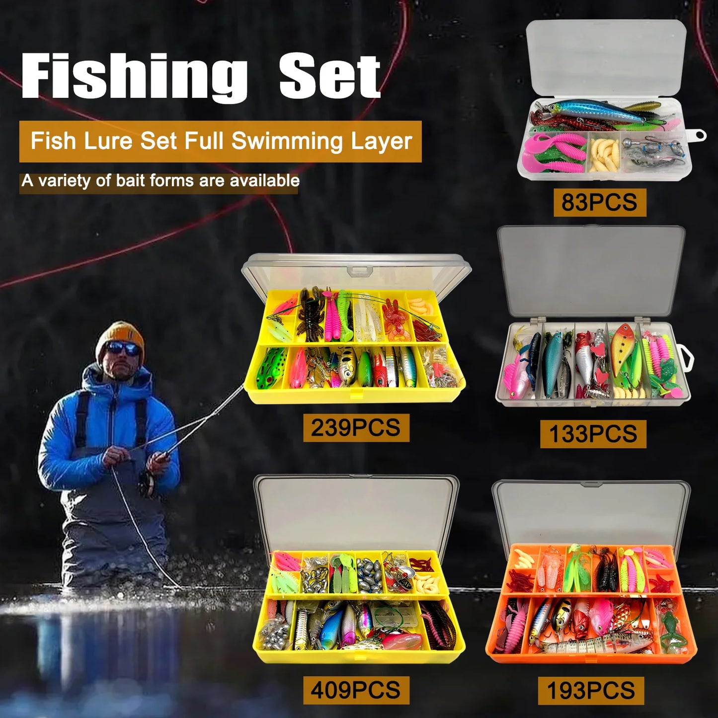 Fishing Lure Kit For Trout/Pike/Bass