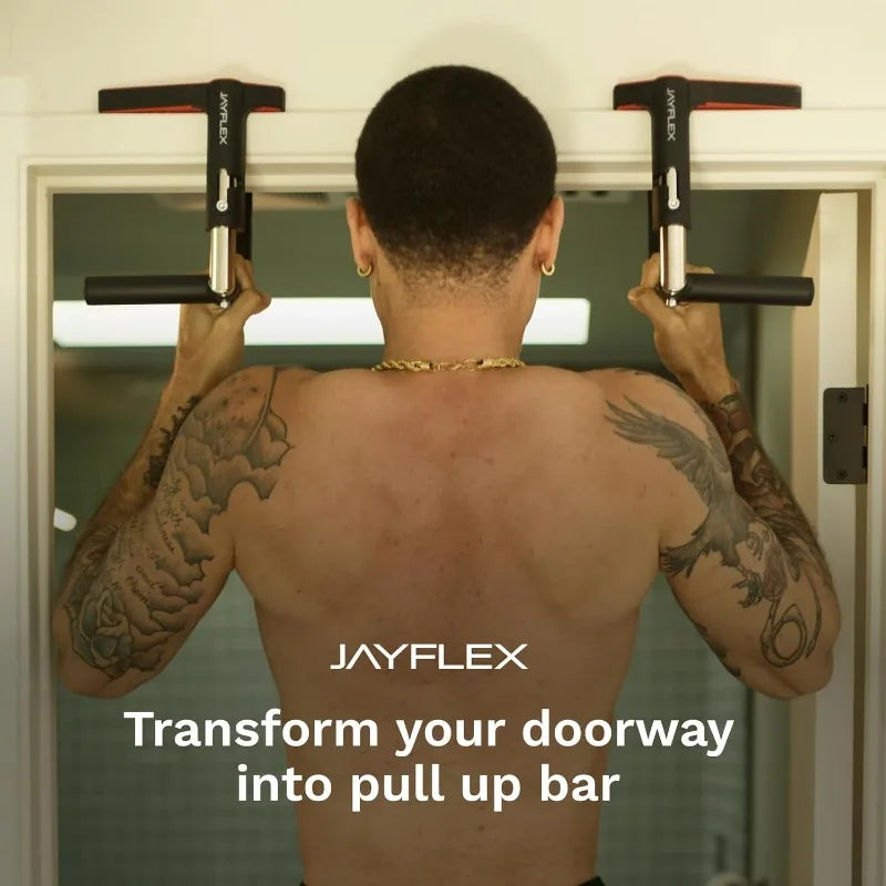 Jayflex CrossGrips Compact Pull Up Bar Pull Up Bar Door Frame Work from Home Fitness Adjustable Door Frame Pullup Bar Handles