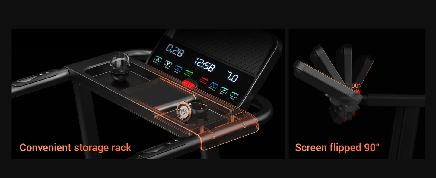 3.0HP Foldable Dual Shock Absorption Home Treadmill