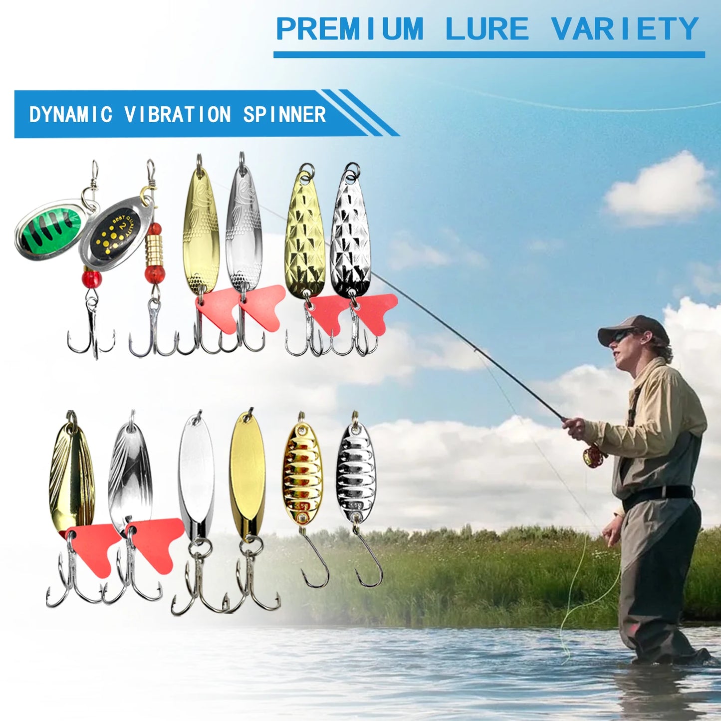 Fishing Lure Kit For Trout/Pike/Bass
