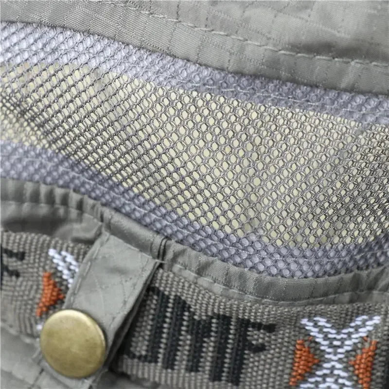 Summer Men Bucket Hat Outdoor UV Protection