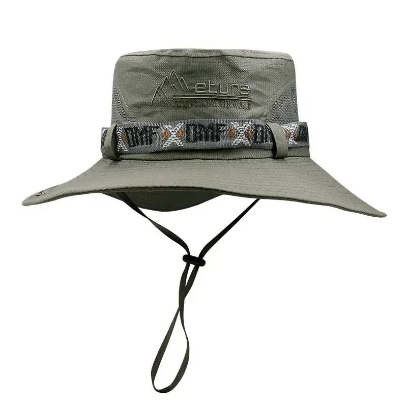 Summer Men Bucket Hat Outdoor UV Protection