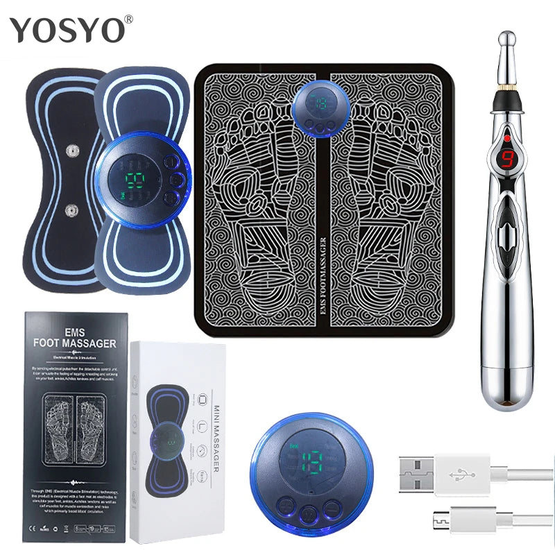 Portable Massage Foot Pad Massage Patch Massage Pen Cervical Neck