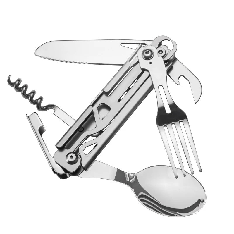 Outdoor Tableware Multi-function Portable Knife Fork Spoon