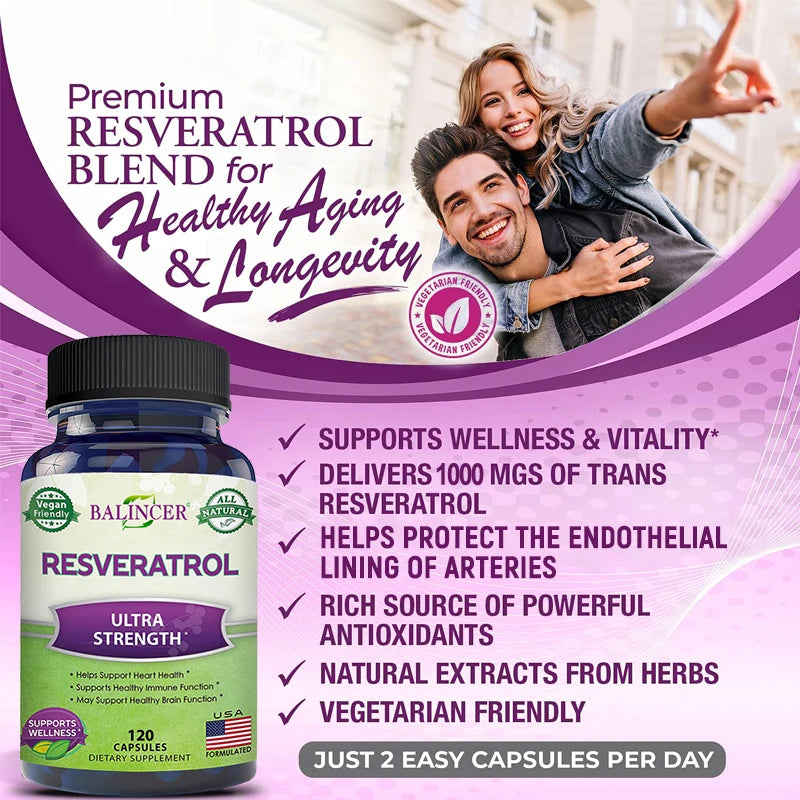 Balincer Resveratrol Capsules Support Cardiovascular Health