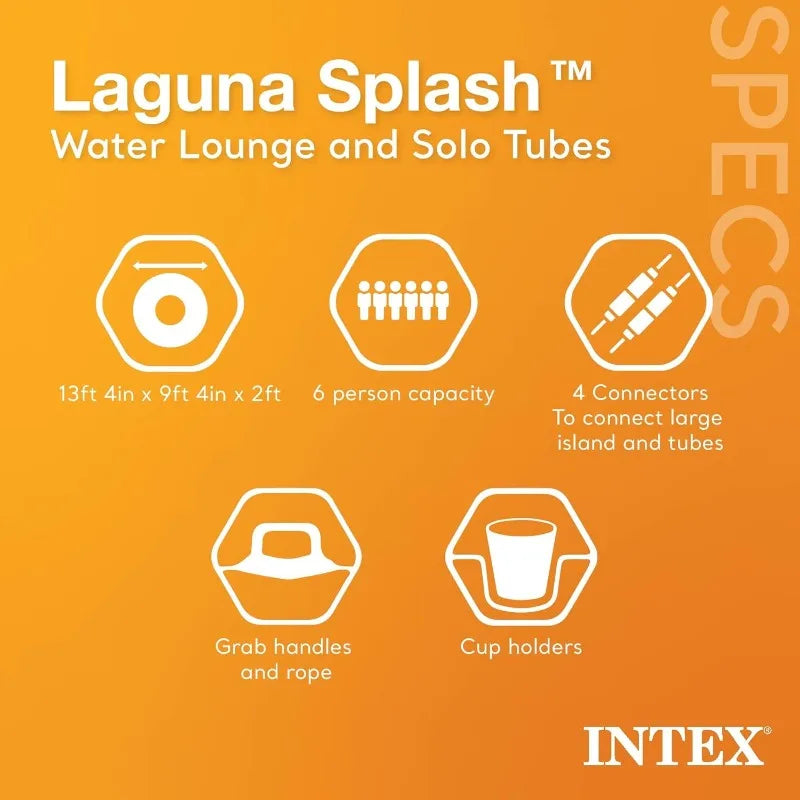 Intex Laguna Splash Island Outdoor Floating Water Raft