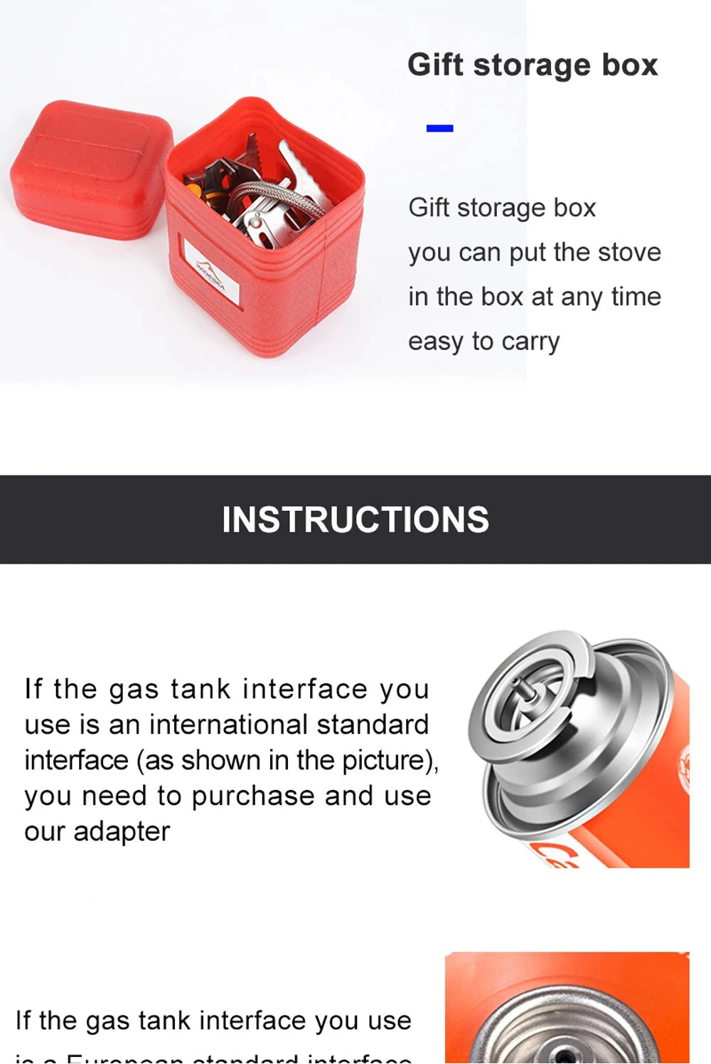 Camping Gas Stove Portable Folding Outdoor Backpacking