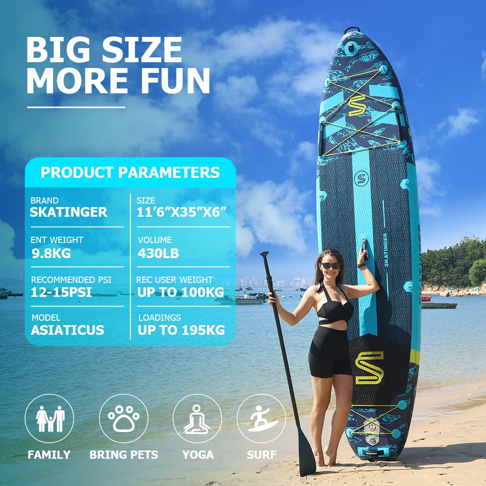 Skatinger 11'6'' X 35'' X 6'' Inflatable Paddle Board