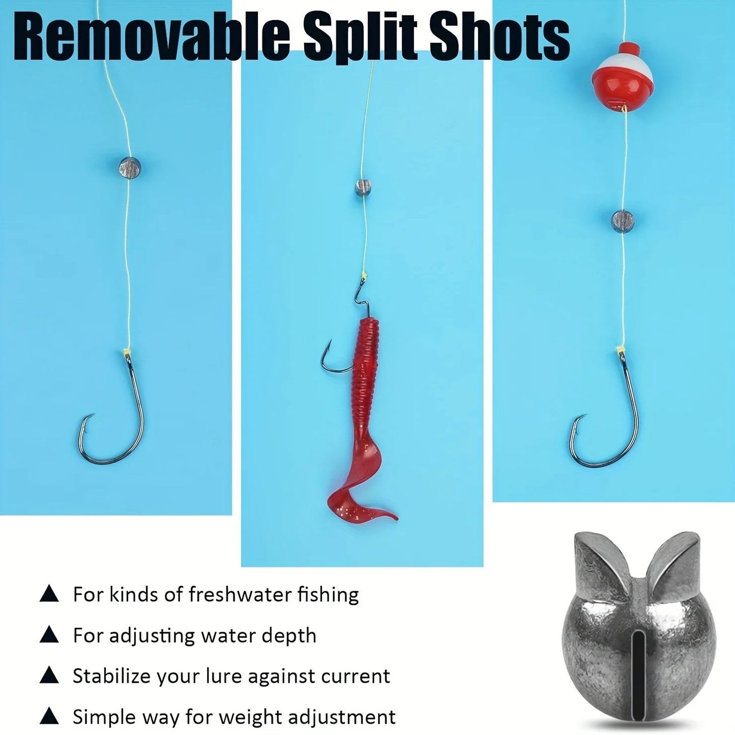 Fishing Weights Kit,Premium Split Shot Sinkers