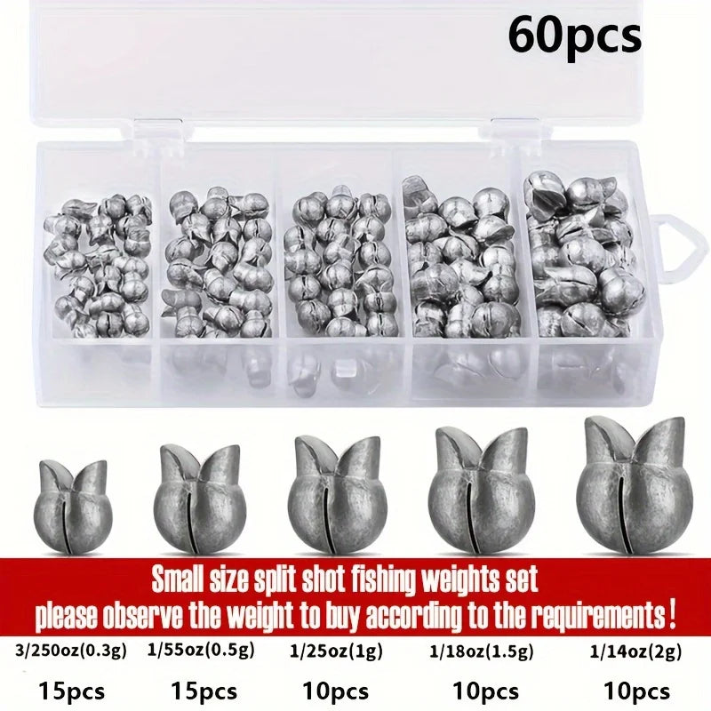 Fishing Weights Kit,Premium Split Shot Sinkers
