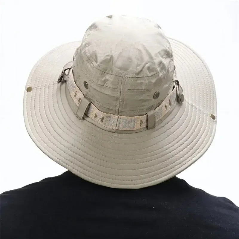 Summer Men Bucket Hat Outdoor UV Protection