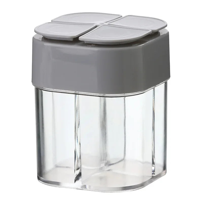 4 in 1 camping seasoning jar with lid transparent spice dispenser
