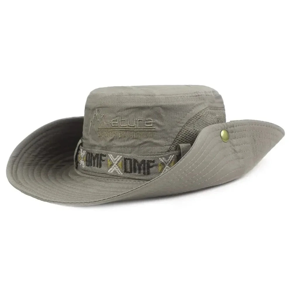 Summer Men Bucket Hat Outdoor UV Protection