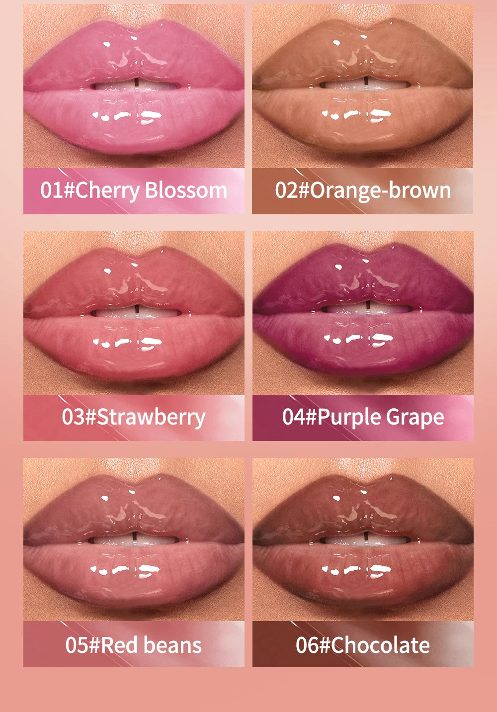 1PC Moisturizing Lip Gloss, Waterproof and Sweatproof
