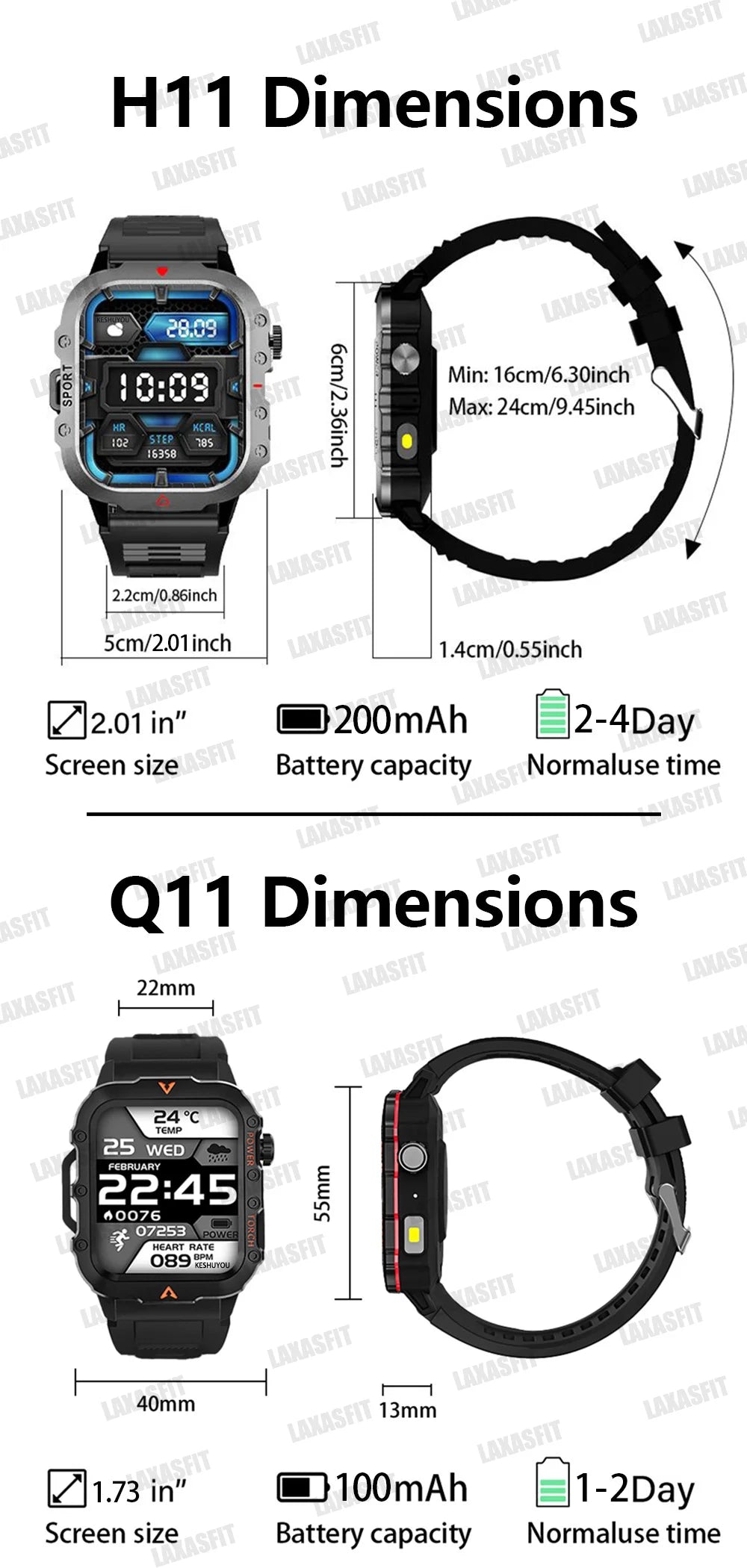 Men Sports Smart Watch 1.71 Screen Blood Oxygen Bluetooth