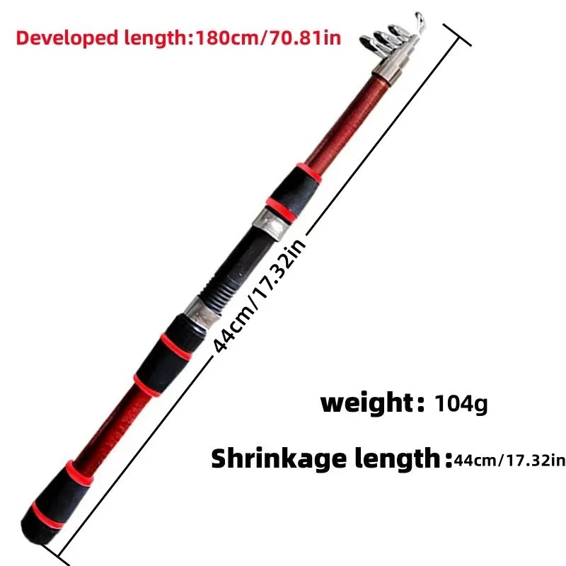 Fishing Pole Set Full Kits With Telescopic Fishing Rod