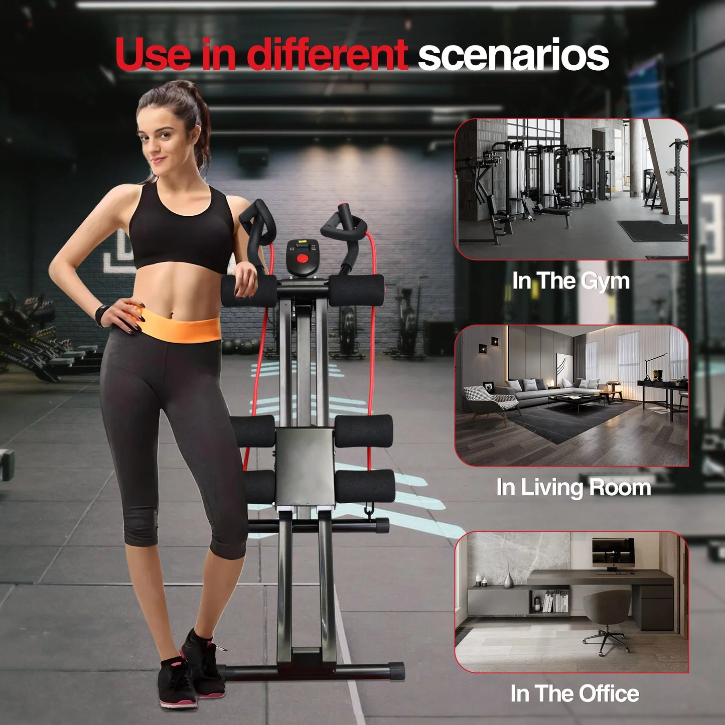 Foldable Ab Machine for Home Gym