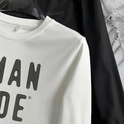 Men's High Quality Rapper Full Sleeve T-Shirt HUMAN MADE Printed Autumn Cotton Breathable Long Sleeve Shirt