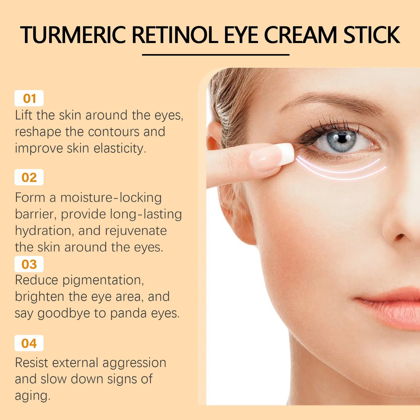 5g Turmeric Retinol Remove Dark Circles Eye Cream