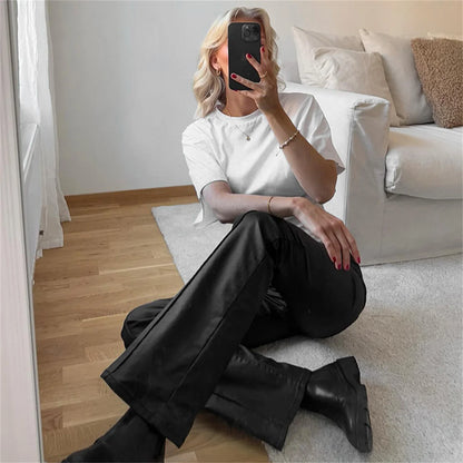 Women's Summer Loose Half Sleeve T-Shirt Tops O-Neck Waist Slimming