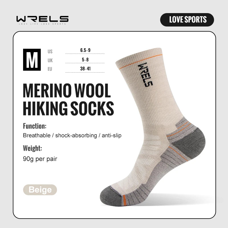 Wool Socks Hiking Running Socks Soft Lightweight Shock Absorption Damping